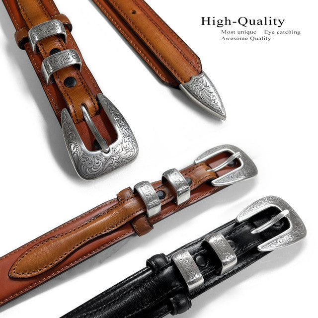 Kaymen Genuine Full-Grain Cowhide Leather Designer Golf Dress Belt