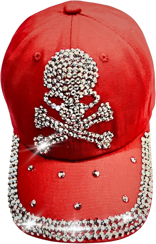 Bling Hat for Women – Bedazzled Distressed Denim Baseball Cap