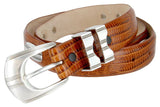 Percy Genuine Full-Grain Cowhide Leather Designer Dress Golf Belt 1-1/8"(30mm) Wide