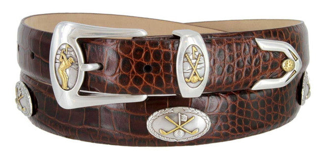 Bayside Italian Calfskin Genuine Leather Designer Dress Golf Belt