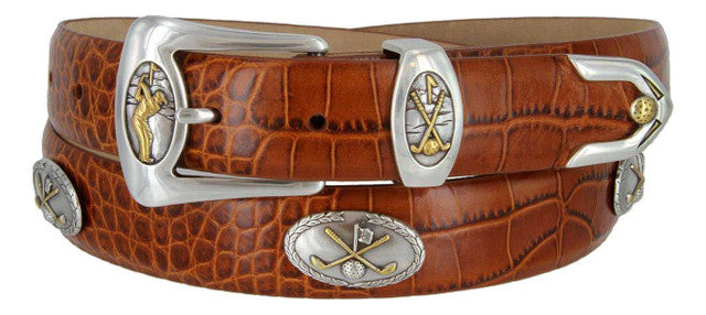 Bayside Italian Calfskin Genuine Leather Designer Dress Golf Belt