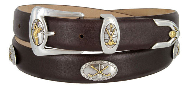 Bayside Italian Calfskin Genuine Leather Designer Dress Golf Belt