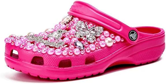 Belt Rhinestone Women’s Rhinestone Slide Mules – Closed Toe Comfort Flats