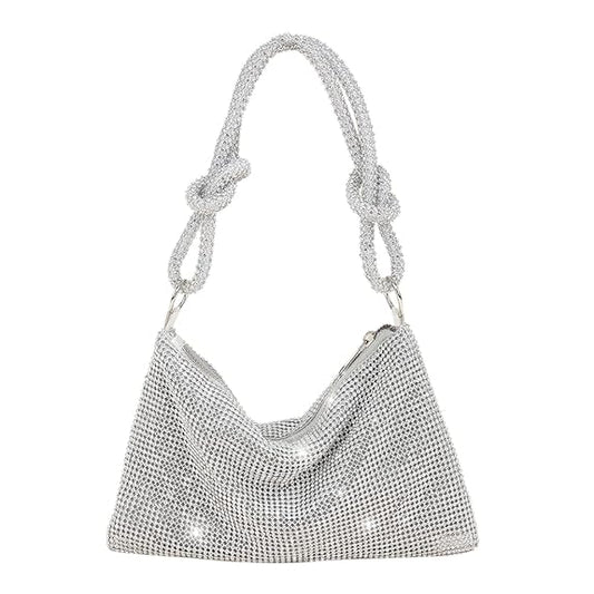 Sparkly Rhinestone Evening Bag for Women – Glitter Crystal Clutch Purse for Wedding, Party, Prom & Formal Events