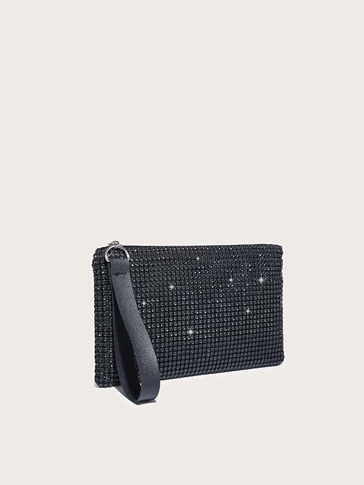 Evening Women's Rhinestone Glitter Wristlet Clutch Purse