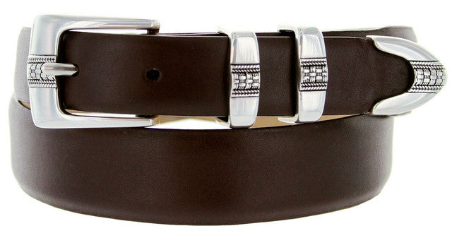 Miller Men's Genuine Full-Grain Cowhide Leather Designer Dress Belt