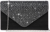 Ladies Frosted Satin Evening Crossbody Envelope Handbag