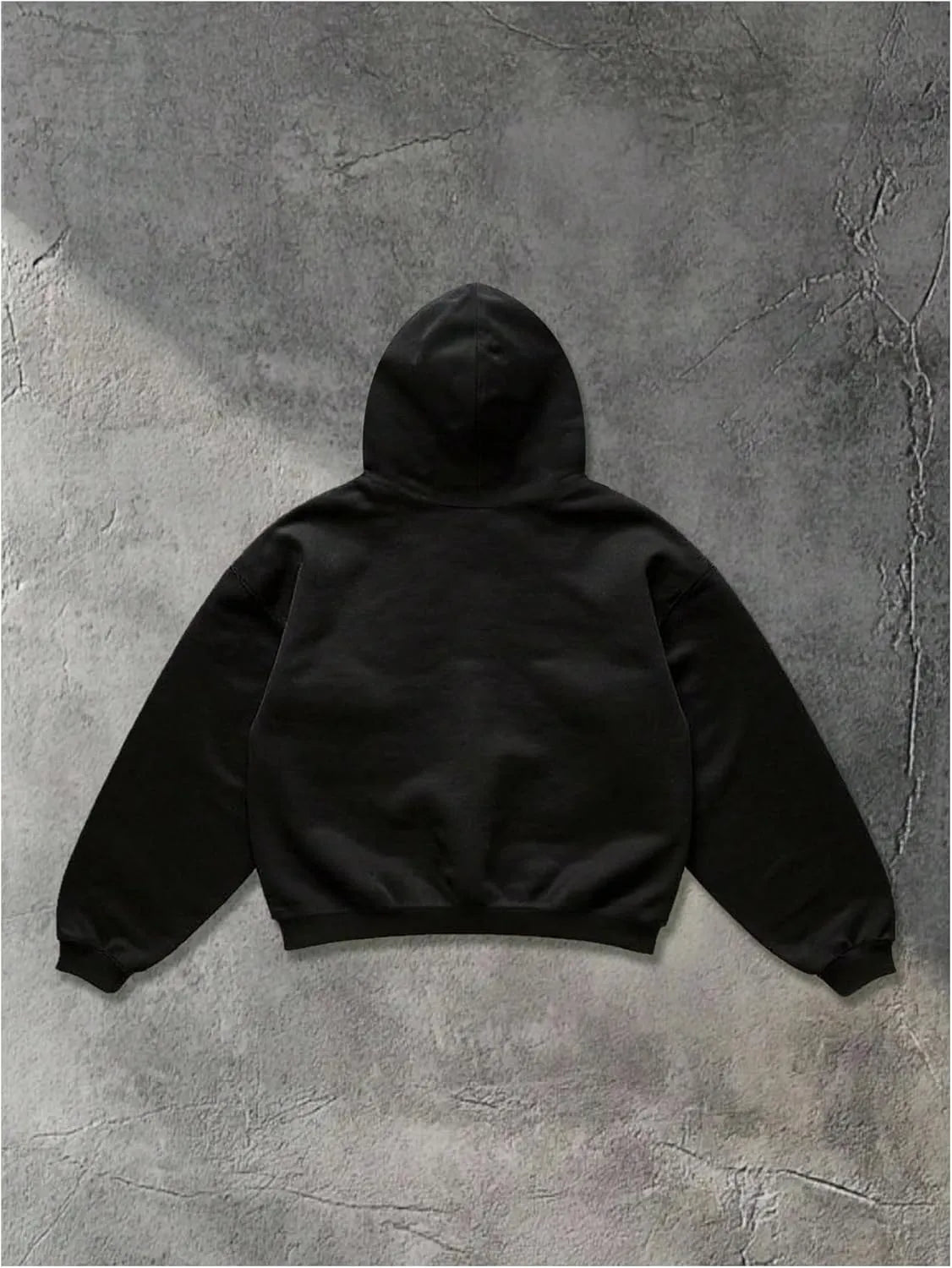 Men’s Rhinestone Hoodie Sweatshirt - Y2K Oversized Drop Shoulder Pullover, Long Sleeve Glitter Hoodie
