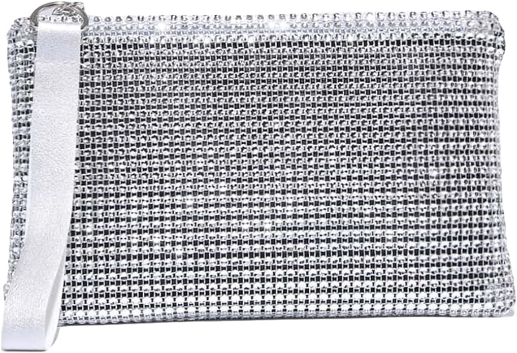 Evening Women's Rhinestone Glitter Wristlet Clutch Purse