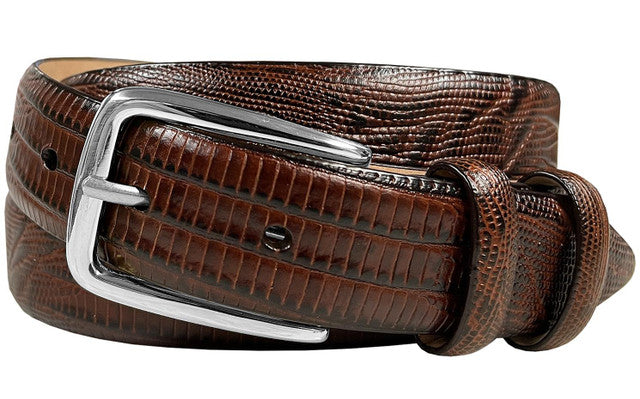 Armando Men's Solid Brass Buckle Italian Calfskin Genuine Leather Belt