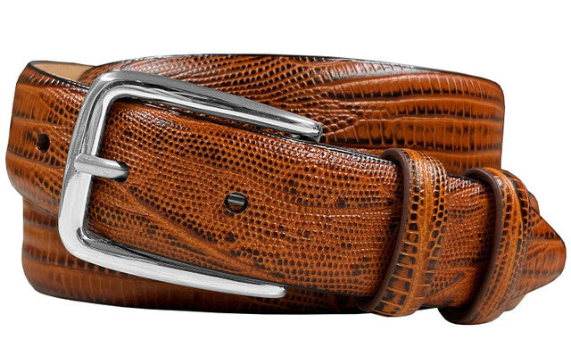 Armando Men's Solid Brass Buckle Italian Calfskin Genuine Leather Belt