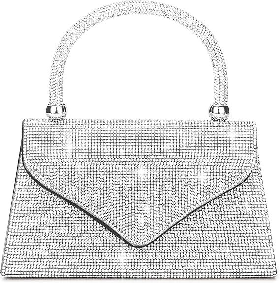 Women's Evening Small Glitter Rhinestone Clutch Purse