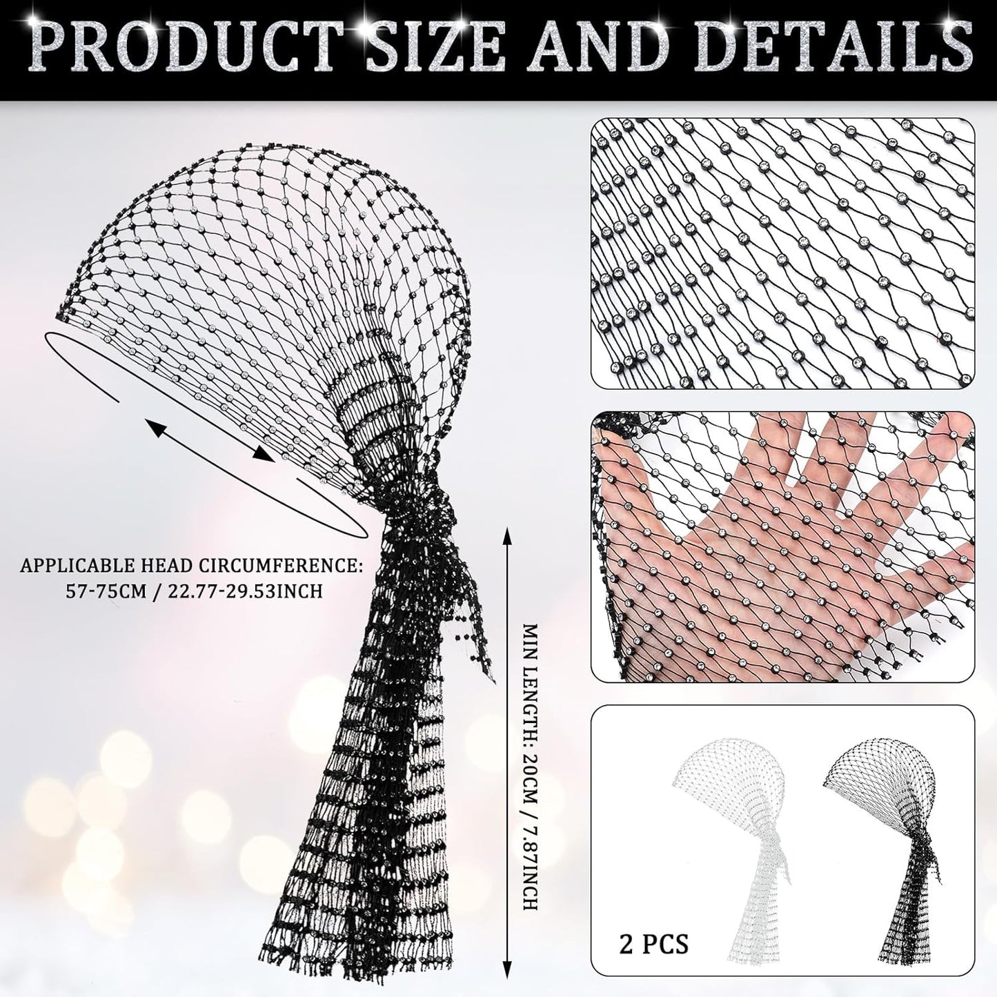 Women’s Rhinestone Headpiece – Sparkling Crystal Hair Jewelry for Parties, Festivals & Nightclubs