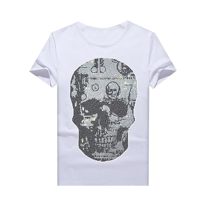 Belt Rhinestone Limited Edition Skull Rhinestone T-shirt