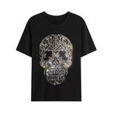 Belt Rhinestone Hip Hop Rappers Style Rhinestone T-shirt