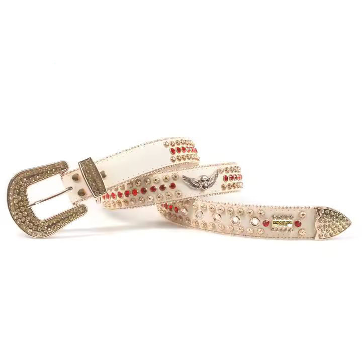 Sparkle Rhinestone Skull & Wings Belt – BRS-139
