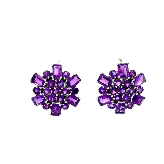 Amethyst Earring in .925 Sterling Silver - KST 5175