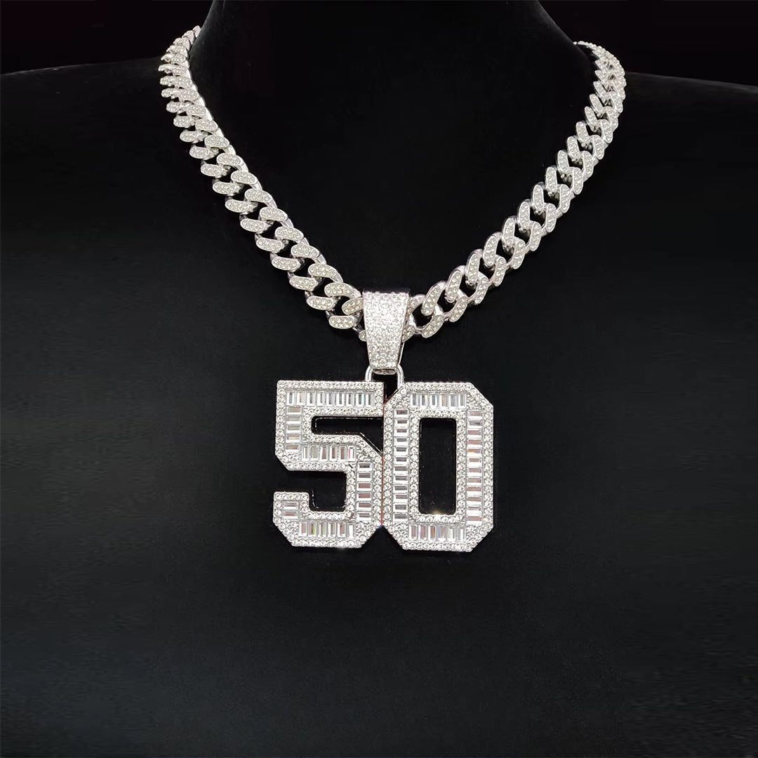 Belt Rhinestone 50 Number Necklace