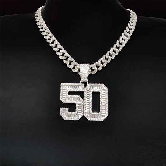 Belt Rhinestone 50 Number Necklace