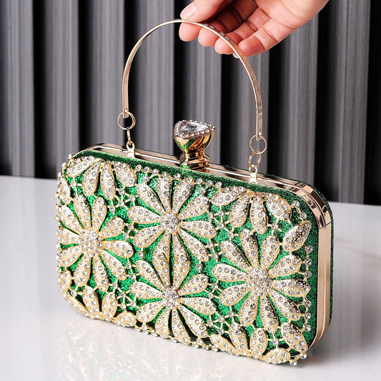 Sparkling Rhinestone Evening Clutch – Diamond Dress Bag