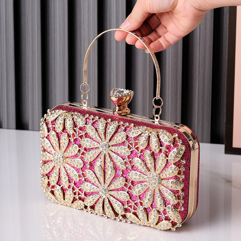 Sparkling Rhinestone Evening Clutch – Diamond Dress Bag