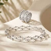 Rhinestone Ring Bracelet for Women - Adjustable Multi-Wear Hand Jewelry