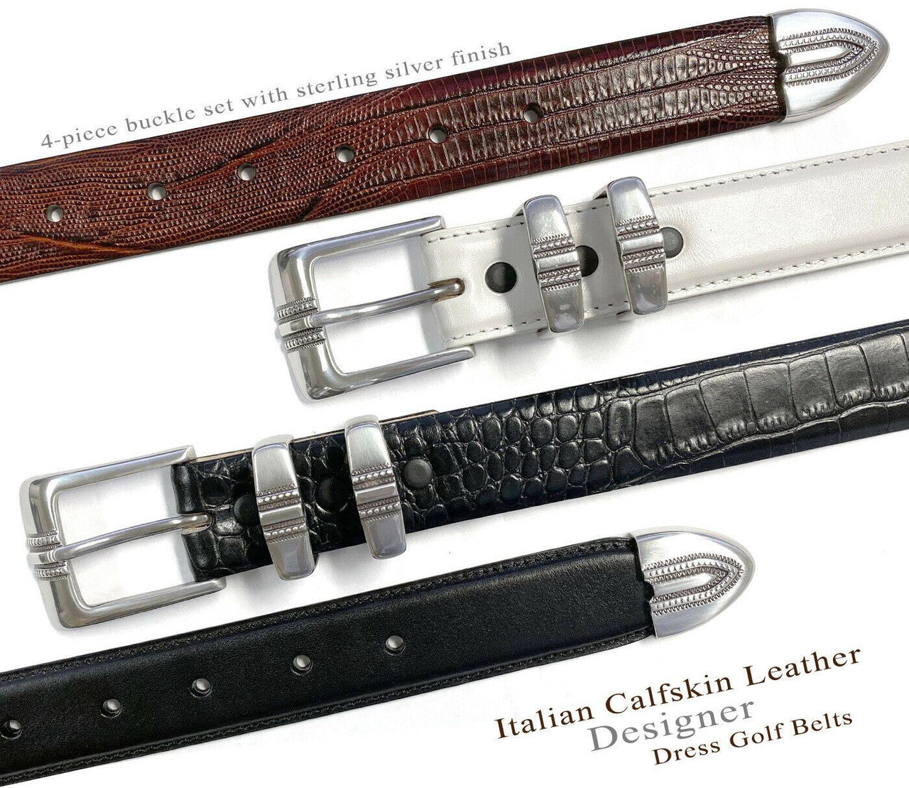 Kaymen Genuine Full-Grain Cowhide Leather Designer Golf Dress Belt