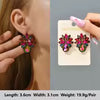 colorful rhinestone earrings