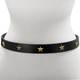 Punk Belt Gold Star Conchos Genuine Leather Casual Dress Belt