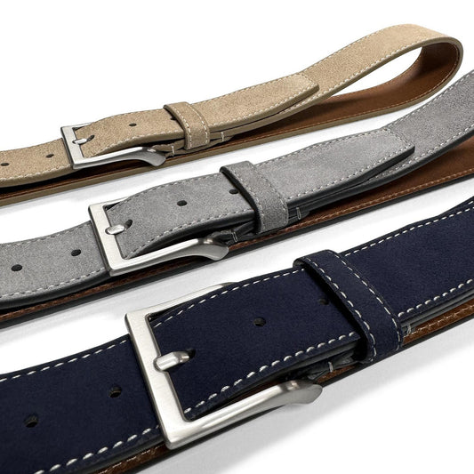 41104 Genuine Suede Leather Casual Jeans Belt