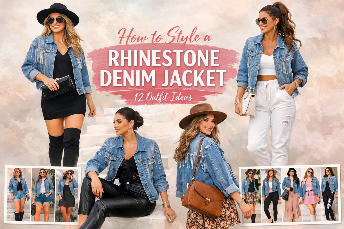 how to style a rhinestone denim jacket