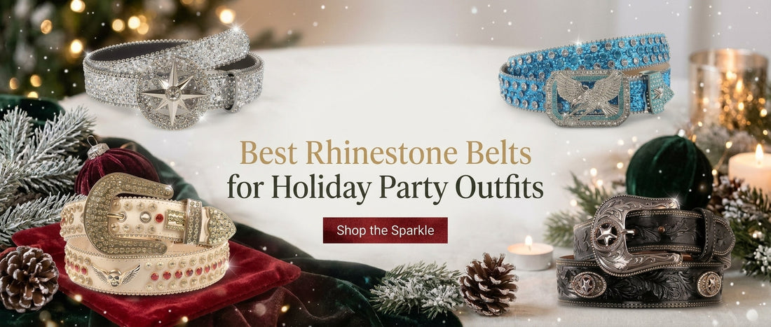 Best Rhinestone Belts for Holiday Party Outfits