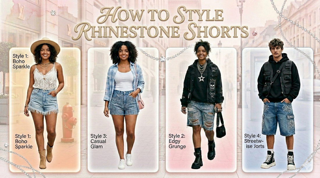 how to style rhinestone shorts