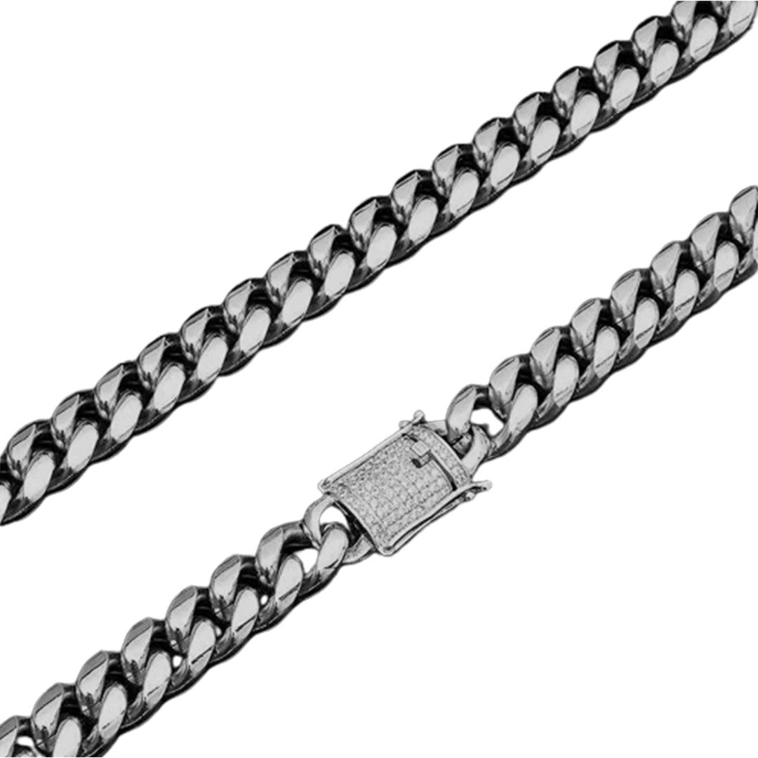 Men's Cuban Link Chain Silver-plated - 12MM Miami Cuban Link Chain