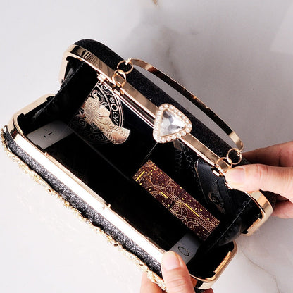 Sparkling Rhinestone Evening Clutch – Diamond Dress Bag