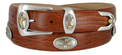 Bayside Italian Calfskin Genuine Leather Designer Dress Golf Belt 1-1/8"(30mm) Wide