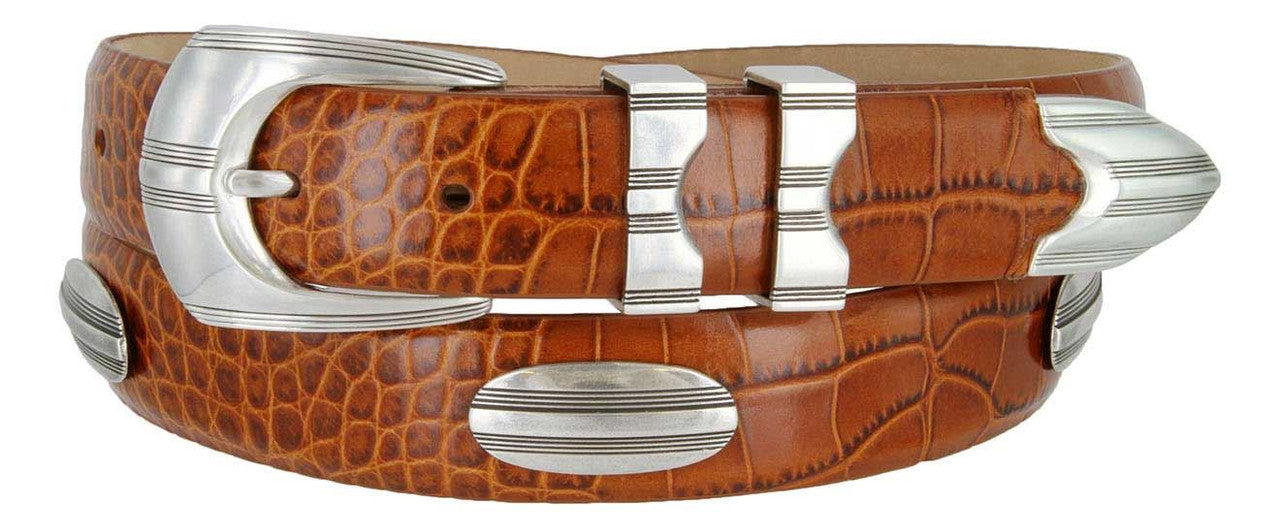 81208143 Italian Calfskin Genuine Leather Designer Dress Golf Belt 1-1/8"(30mm) Wide