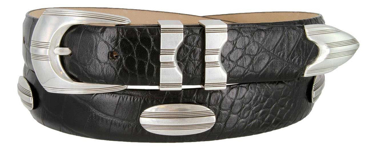 81208143 Italian Calfskin Genuine Leather Designer Dress Golf Belt 1-1/8"(30mm) Wide