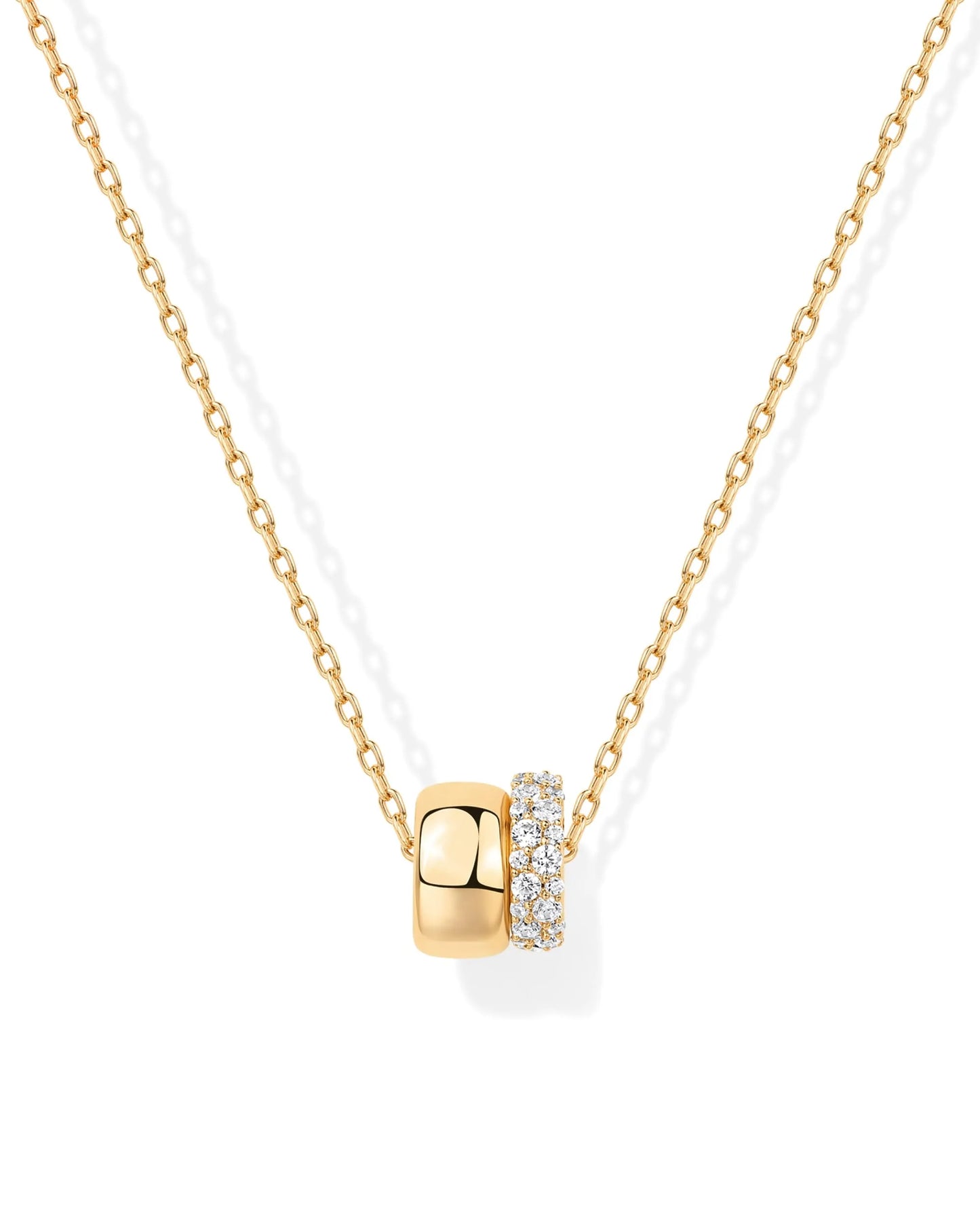 Luxury Rhinestone Necklace for Women - Elegant Dainty Square Crystal Pendant in Gold or Silver