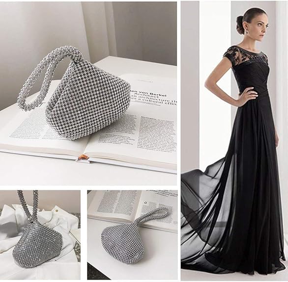 JIAN YA NA Fashion Women Bridesmaid Lady Girl Bride Evening Clutch Bag for Prom Cocktail Party Wedding Engagement