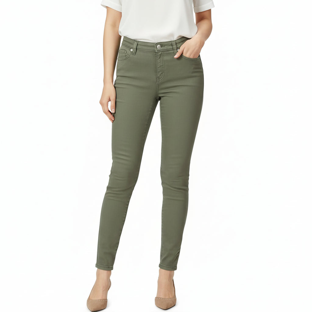 Women’s Mid-Rise Stretch Skinny Jeans - Soft Cotton Blend Denim, Slim Fit, All-Day Comfort