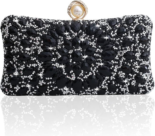 Sparkly Women's Evening Clutch Purses Rhinestone Bag Luxury Handbags For Weddings Formal Prom Party