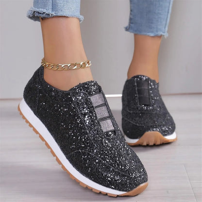Sparkle Sneakers for Women – Lightweight Casual Walking Shoes