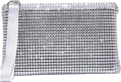 Verdusa Women's Rhinestone Evening Bag Clutch Handbags Glitter Wristlet Purse