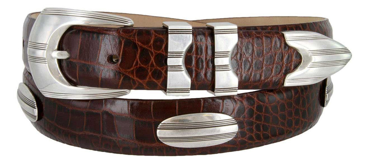 81208143 Italian Calfskin Genuine Leather Designer Dress Golf Belt 1-1/8"(30mm) Wide