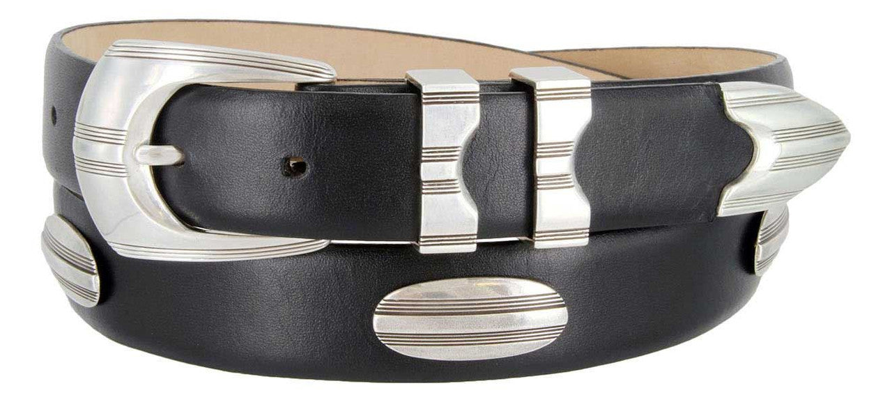 81208143 Italian Calfskin Genuine Leather Designer Dress Golf Belt 1-1/8"(30mm) Wide