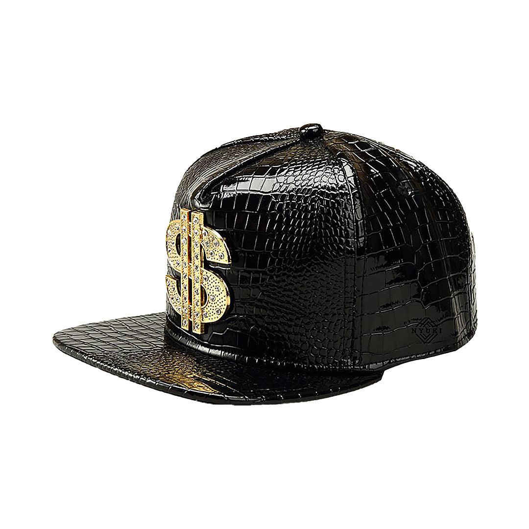 Men's Gold Dollar Sign Hip Hop Snapback Hat