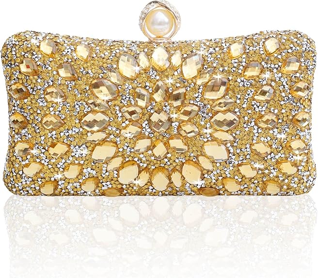 Sparkly Women's Evening Clutch Purses Rhinestone Bag Luxury Handbags For Weddings Formal Prom Party