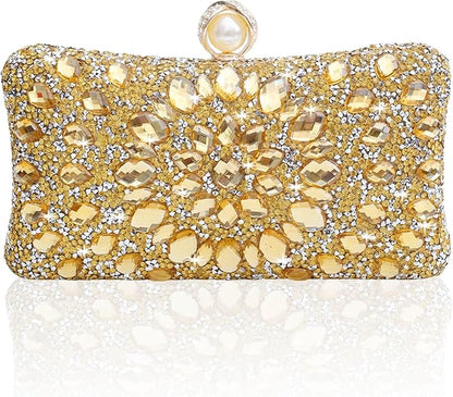 Sparkly Women's Evening Clutch Purses Rhinestone Bag Luxury Handbags For Weddings Formal Prom Party