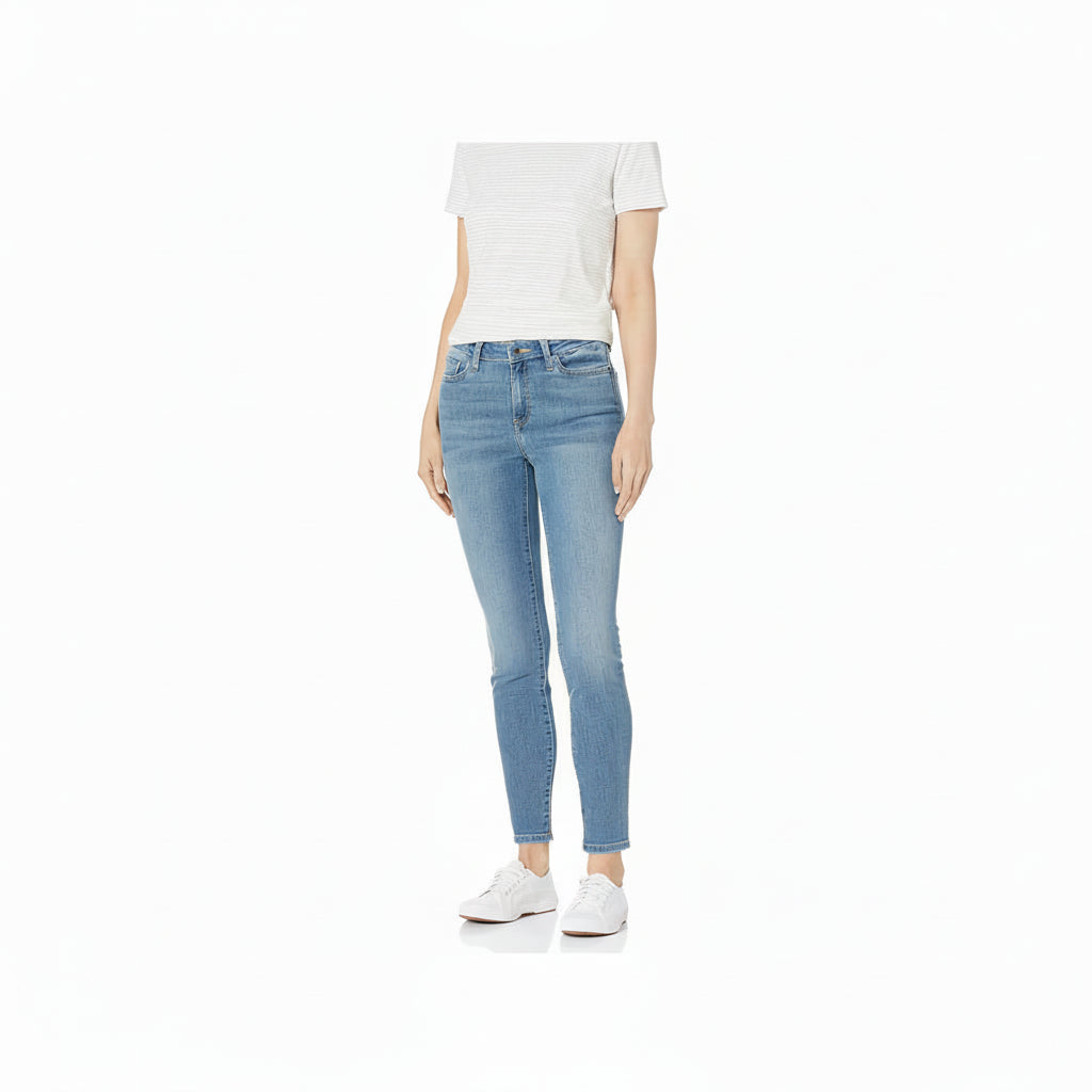 Women’s Mid-Rise Stretch Skinny Jeans - Soft Cotton Blend Denim, Slim Fit, All-Day Comfort